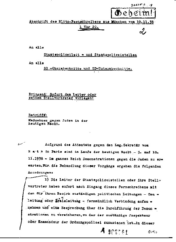Telegrama de 1938 dando ordens durante a Noite de Cristal, assinado por Heydrich.png